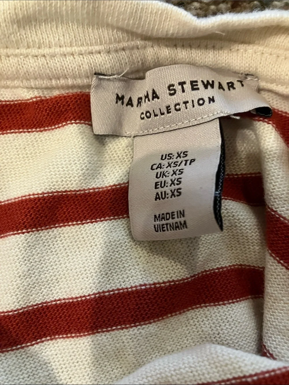 Martha Stewart Red & White Striped Kids Tee